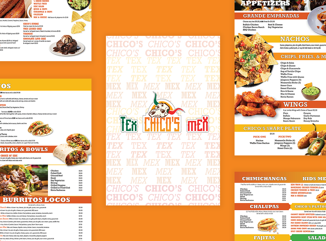 Chicos Menu Design Cover