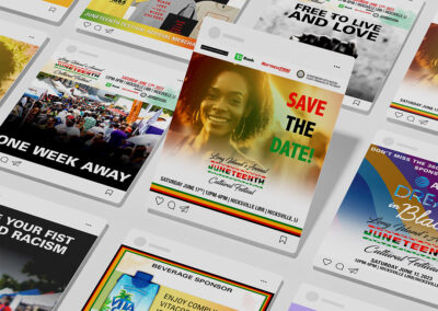 Black Legacy Partners 2023 Juneteenth Cultural Festival Social Media Graphics and Video