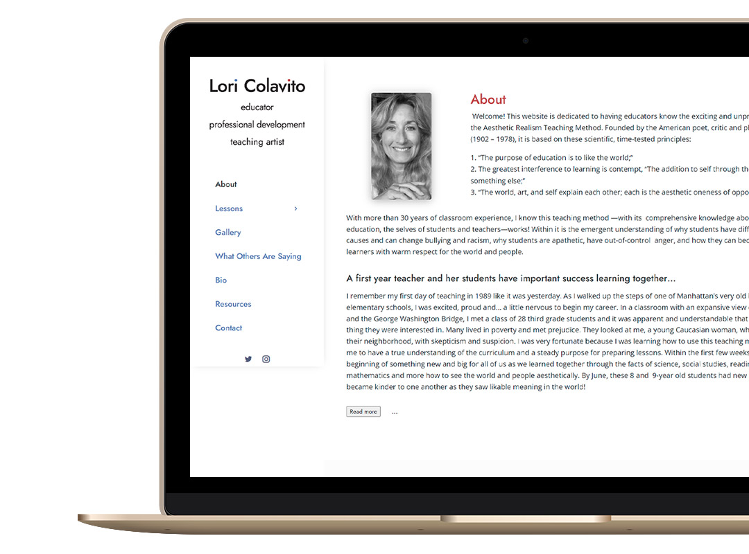 Lori Colavito Website Design